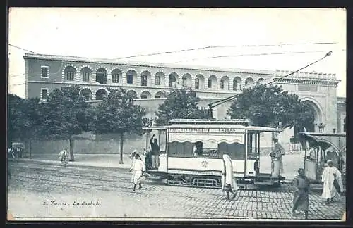 AK Tunis, Le Kasbah, Strassenbahn