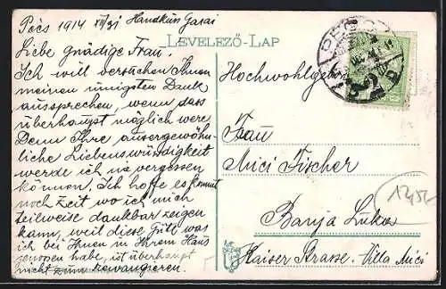 AK Pécs, Irgalmasok utcàja, Strassenbahn