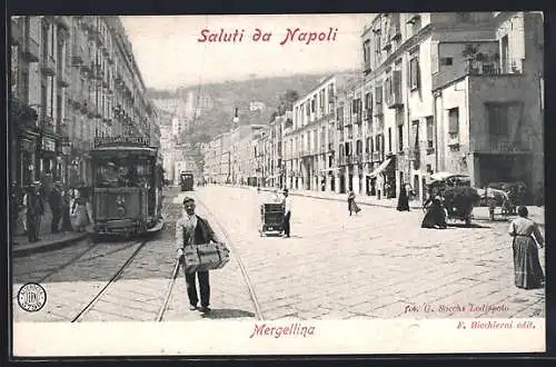 AK Napoli, Strassenbahn, Mergellina