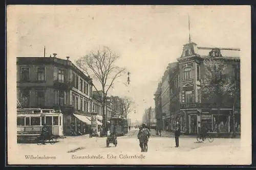 AK Wilhelmshaven, Bismarckstrasse / Gökerstrasse