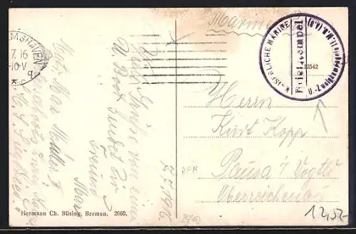 AK Wilhelmshaven, Roonstrasse mit Strassenbahn