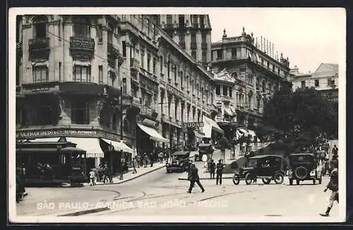 AK Sao Paulo, Avenida Sao Joao, Trecho, Strassenbahn