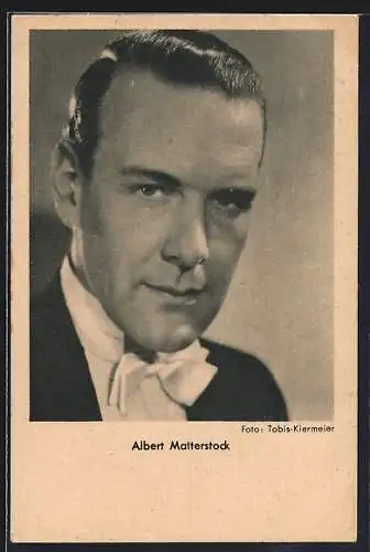 AK Schauspieler Albert Matterstock, Porträt