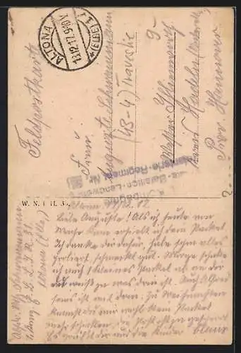 AK Hamburg, Wilhelm Seybold in seiner Rolle in Die Hamster-Rieke aus dem Trampgang, Travestie