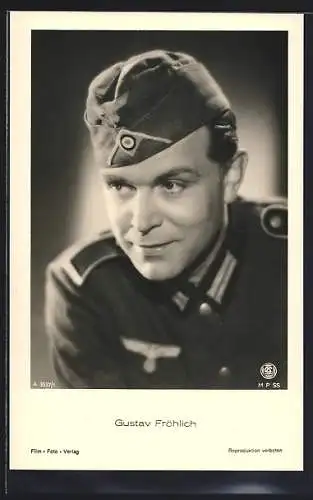 AK Schauspieler Gustav Fröhlich in Uniform