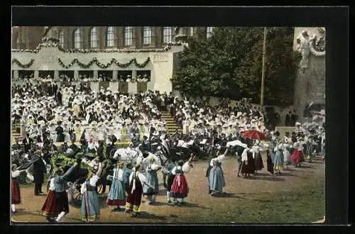 AK Kaiserhuldigung 1908, Gruppe Oberösterreich - Goldene Bauernhochzeit