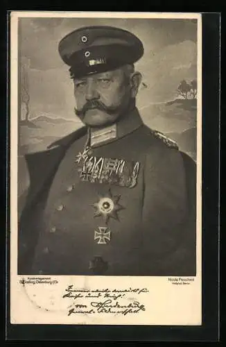 AK Paul von Hindenburg in Uniform mit Eisernem Kreuz