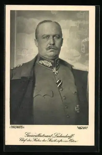 AK Erich Ludendorff, Chef des Stabes der Streitkräfte im Osten