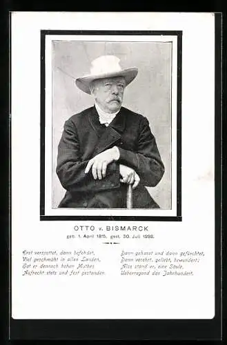 AK Fürst Otto von Bismarck, 1815-1898