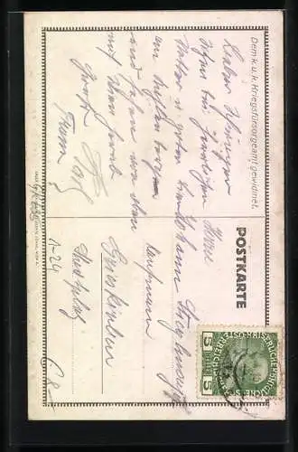 Künstler-AK Erzherzog Friedrich in Uniform