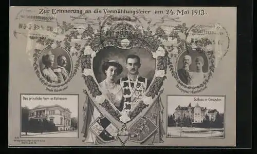 AK Vermählungsfeier des Herzogs Ernst August von Braunschweig mit Prinzessin Viktoria Luise von Preussen, 24.5.1913