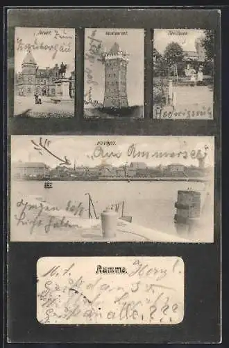 AK Ramme, Torvet, Vendtaarnet, Pavillonen, Havnen