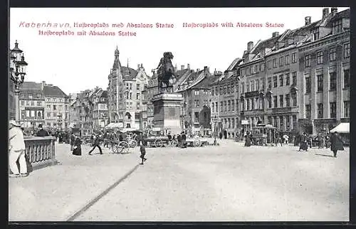 AK Kobenahvn, Hojbroplads mit Absalons Statue