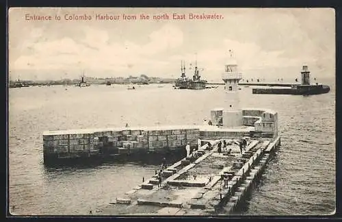 AK Colombo, Entrance to Harbour from the north East Breakwater