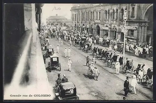 AK Colombo, Grande Rue, Rikshas
