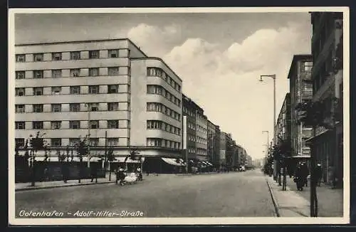 AK Gotenhafen, Blick in die Strasse