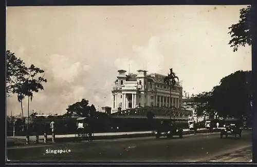 AK Singapore, Strassenpartie und Hafen