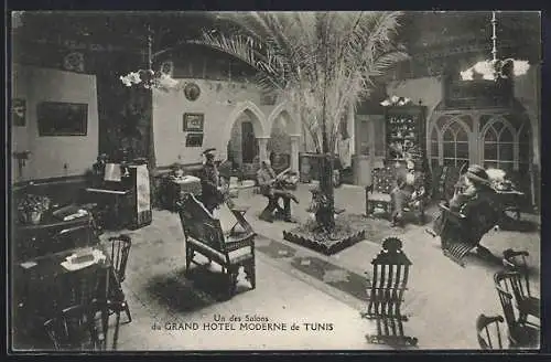 AK Tunis, Un des Salons du Grand Hotel Moderne