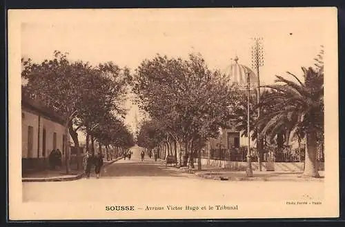 AK Sousse, Avenue Victor Hugo et le Tribunal