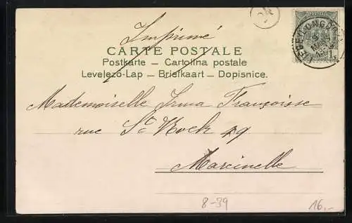 AK Carte de la Chiromancie, Destinée lue dans la main