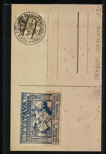 Künstler-AK Hradec Kralove, Vystava Postovnich Znamek 1922, Ausstellung