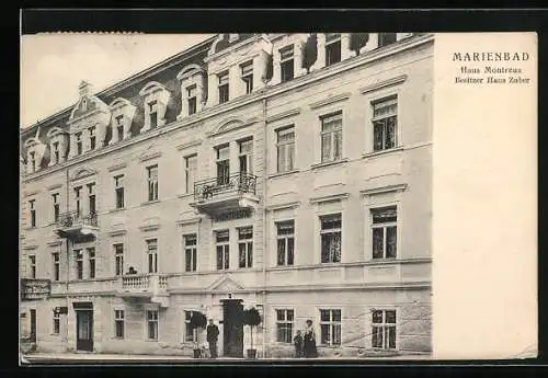 AK Marienbad, Hotel Haus Montreux, Bes. Hans Zuber