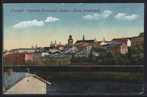 AK Przemysl, Ortsansicht mit Franz Josefs-Quai