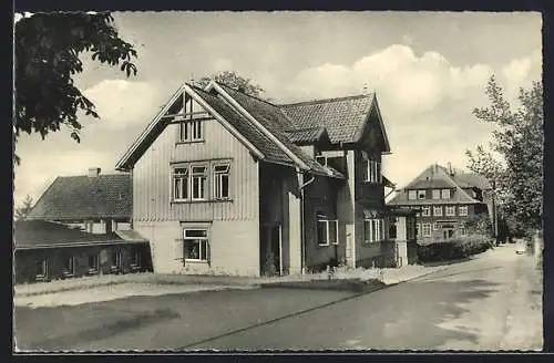 AK Hohegeiss /Hochharz, Hotel Haus Schau ins Land und Finanzlehranstalt