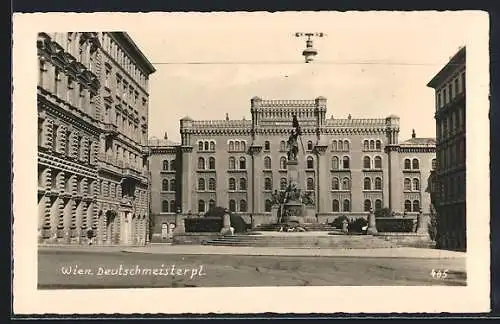 AK Wien, Deutschmeisterplatz mit Denkmal