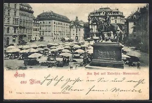 AK Wien, Am Hof mit Radetzky-Monument