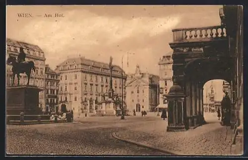 AK Wien, Am Hof mit Denkmälern