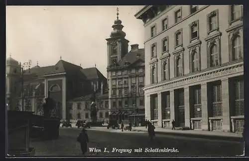 AK Wien, Freyung mit Schottenkirche