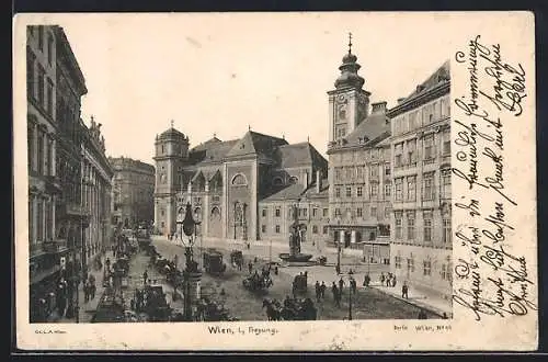 AK Wien, Freyung mit Schottenkirche