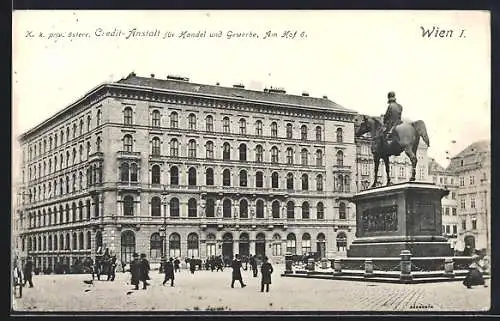 AK Wien, K. k. priv. österr. Credit-Anstalt für Handel und Gewerbe, Am Hof 6