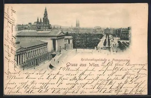 AK Wien, Reichsratsgebäude und Franzensring