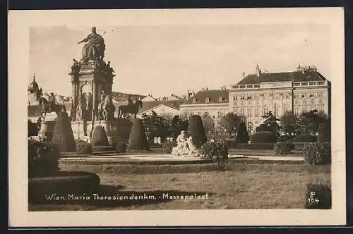 AK Wien, Maria Theresiendenkmal, Messepalast