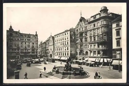 AK Wien, Neuer Markt gegen Kapuzinerkirche, Pension Wie Zuhause