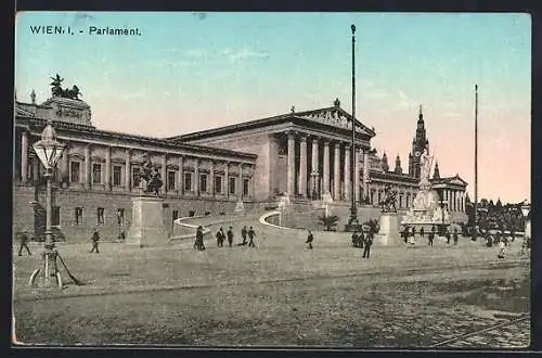 AK Wien, Parlament mit Denkmal