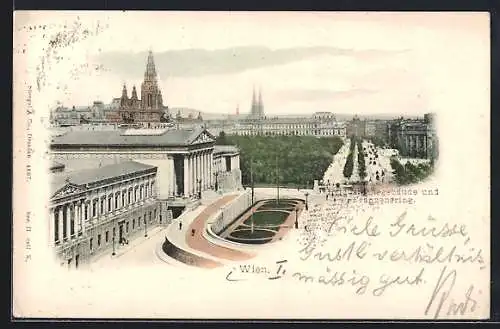 AK Wien, Reichsrathsgebäude und Franzensring