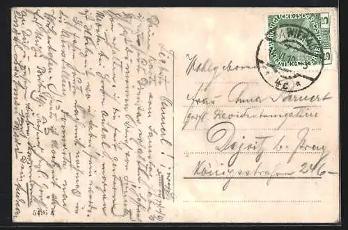 AK Wien, Reichsratspalast und Parlamentsbrunnen