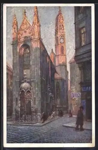 Künstler-AK Wien, Kirche Maria am Gestade