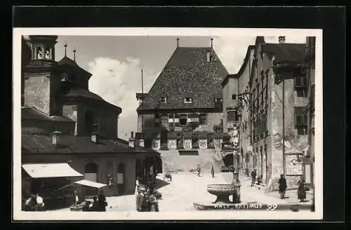 AK Hall, Teilansicht mit dem Rathaus