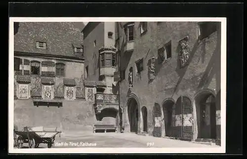 Foto-AK A. Stockhammer: Hall in Tirol, Rathaus