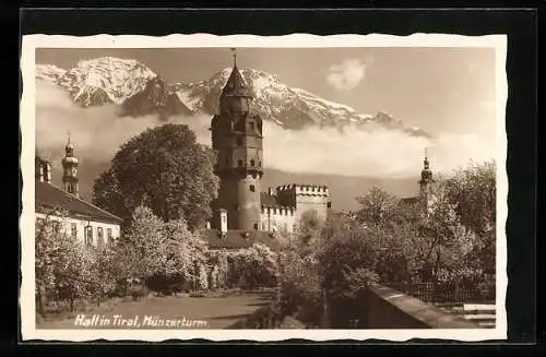 Foto-AK A. Stockhammer: Hall in Tirol, Münzerturm