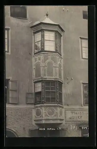 Foto-AK A. Stockhammer: Hall i. T., Tischlerei Hausfassade