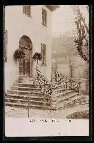 Foto-AK A. Stockhammer: Hall /Tirol, Treppenaufgang