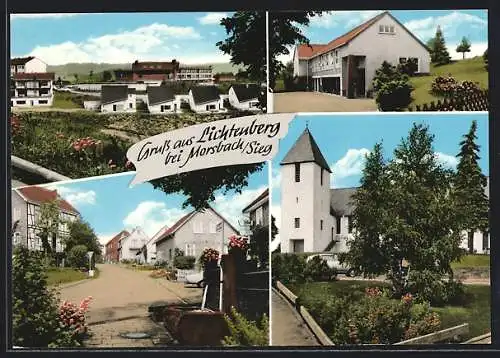 AK Lichtenberg bei Morsbach, Kirche, Strassenpartie, Ortspartie