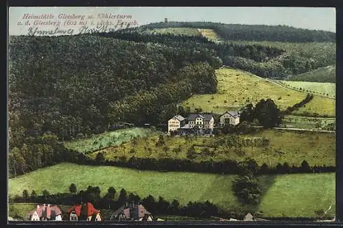 AK Gleesberg, Heimstätte und Köhlerturm auf dem Gleesberg