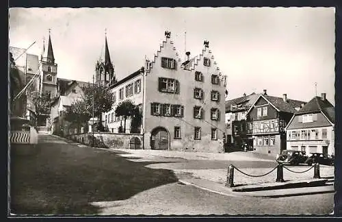 AK Oppenheim /Rhein, Rathaus und Katharinenkirche