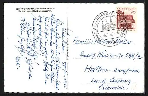 AK Oppenheim /Rhein, Rathaus und Katharinenkirche